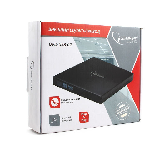 Дисковод DVD-RW GEMBIRD DVD-USB-04 USB 2.0