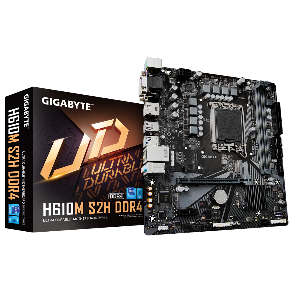 Материнська плата Gigabyte H610M S2H REV1.3 (s1700, Intel H610, PCI-Ex16) OEM