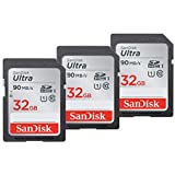 Флеш память SDHC 32Gb SanDisk Ultra Class 10 UHS-1 Card 3-Pack, 120 MB/s (SDSDUN4-032G-GN6IM)