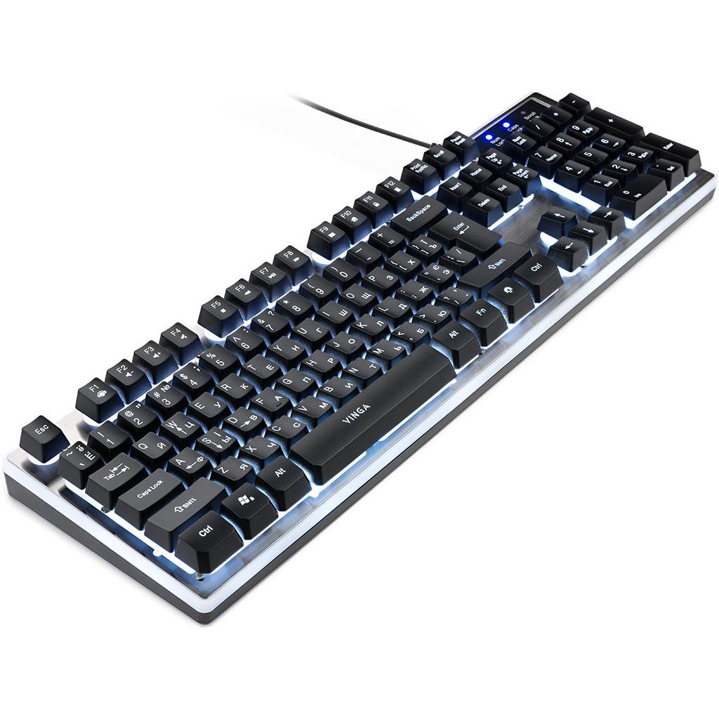 Клавіатура VINGA KBG839, USB, Silver