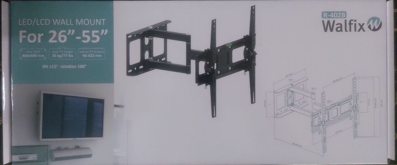 Настенное крепление Walfix R-402B 26-55", (35 кг), наклон-поворот