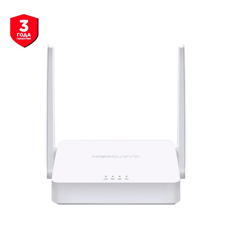 Маршрутизатор Mercusys MW302R, (AC300, 1хFE WAN, 2хFE LAN, 2 зовнішніх антени 5dbi)