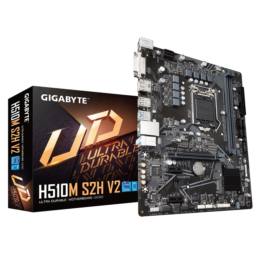 Материнська плата Gigabyte H510M S2H V2 (s1200, Intel H510, PCI-Ex16) 