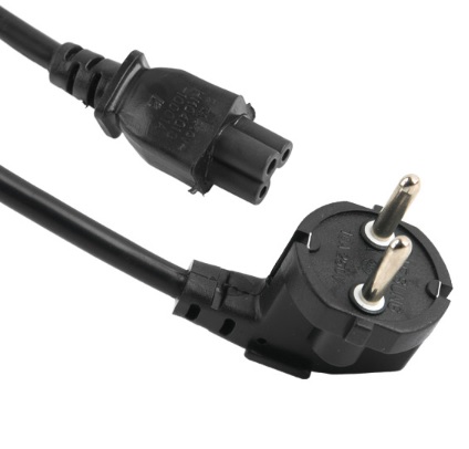 Кабель Power для ноутбука Schuko PC-186 CEE7/7-IEC C15, 1.5M, 0.75mm, для ноутбука, OEM Q25/300