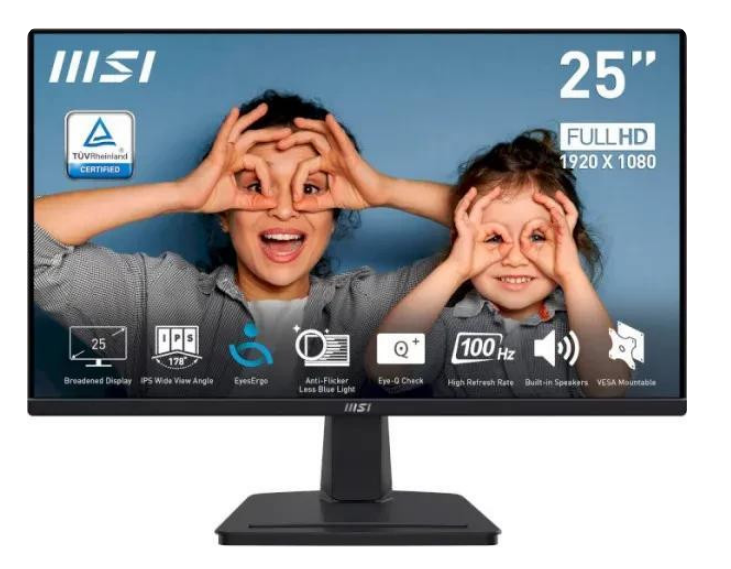 24.5" Монітор MSI PRO MP251 (FHD, IPS, 100Hz, HDMI, DisplayPort)