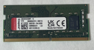 Модуль пам'яті SoDDR 4 16GB 3200 MHz 1.2v Kingston (CBD32D4S2S8MF-16)