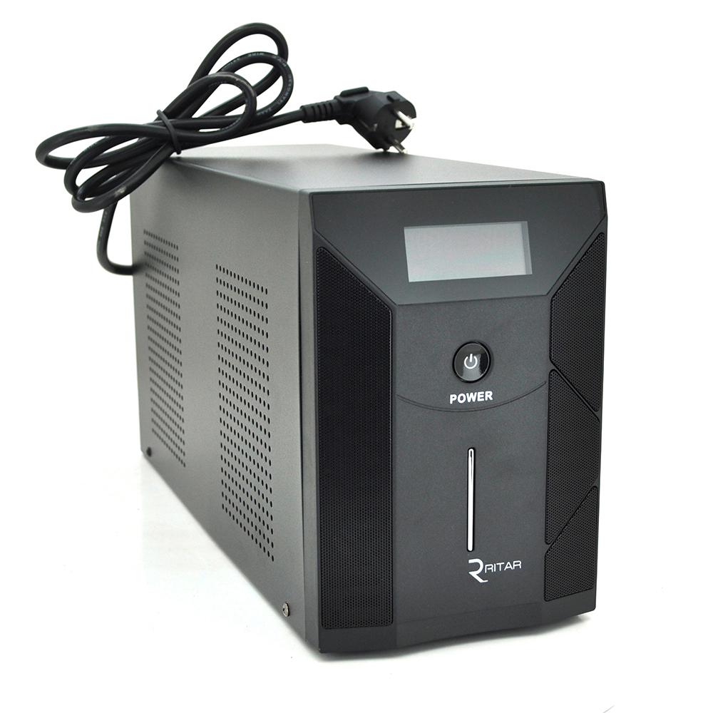 Джерело безперебійного живлення Ritar RTM3000 (1800W) Proxima-D, AVR, 3st, 3xSCHUKO socket, 4x12V9Ah, metal Ca
