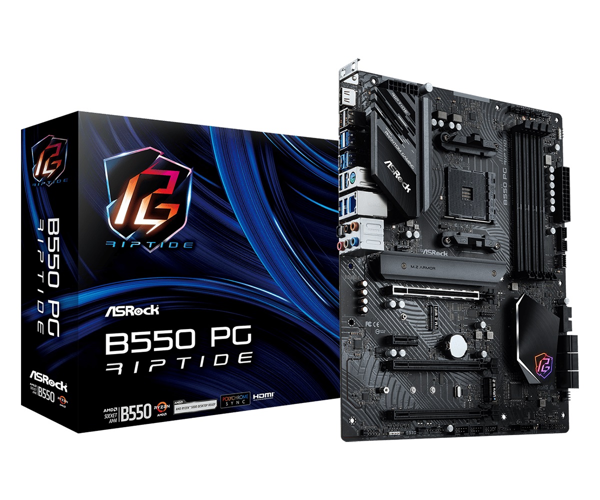 Материнська плата ASRock B550 PG Riptide (sAM4, AMD B550, PCI-Ex16)