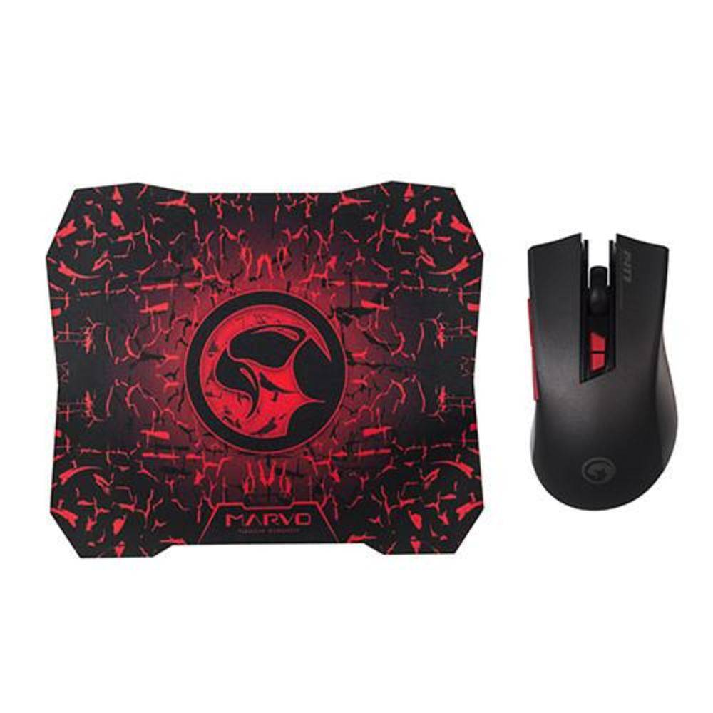 Мишка Marvo M417+G1 BK, USB, + килимком