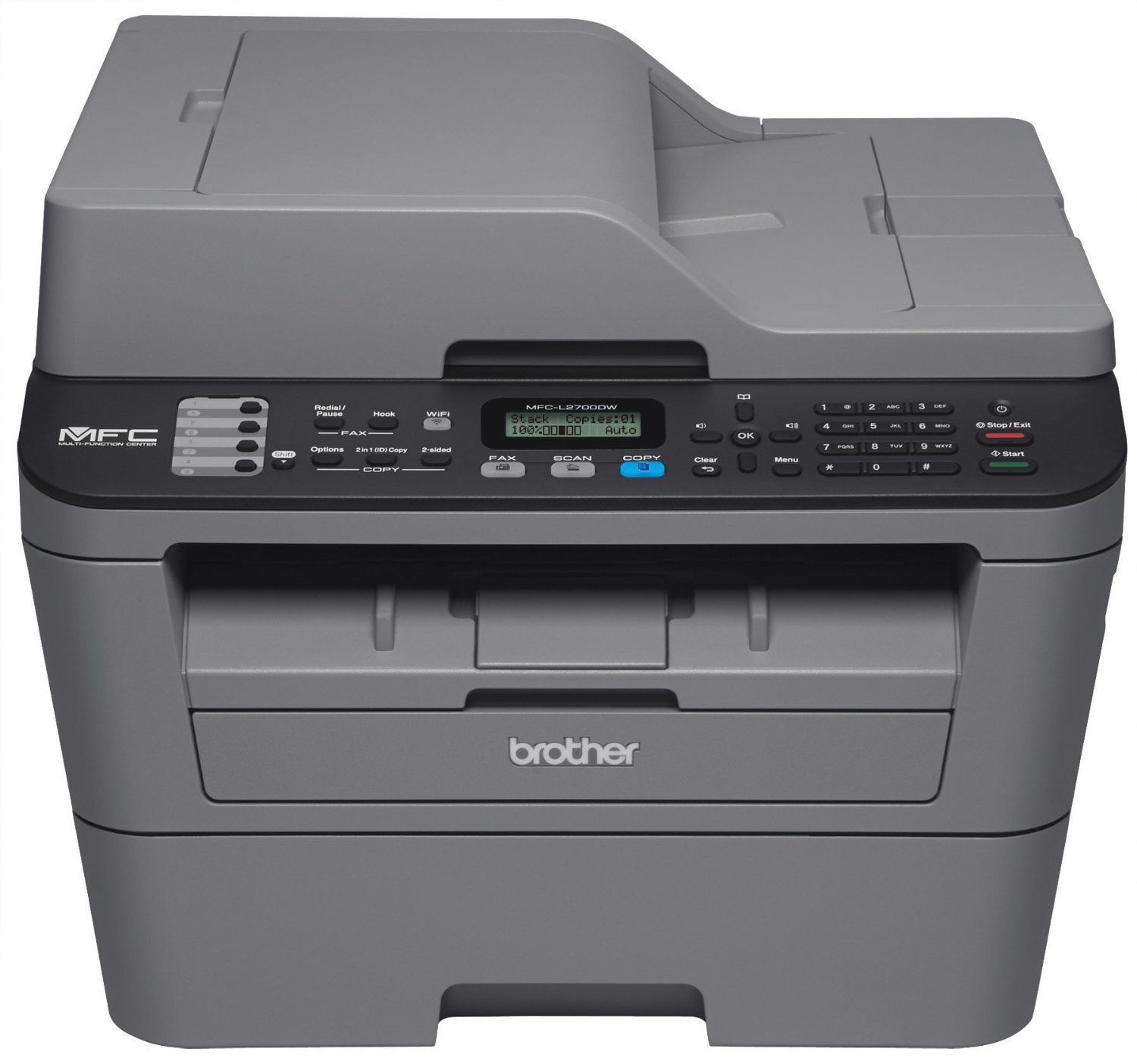БФП лазерний Brother MFC-L2700DWR (Printer/Scaner/Copier, 26ст/мин, ЖК-дисплей, А4)