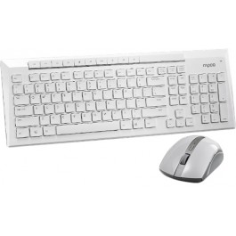 Клавіатура Rapoo 8200M Wireless White, Keyboard + Mouse