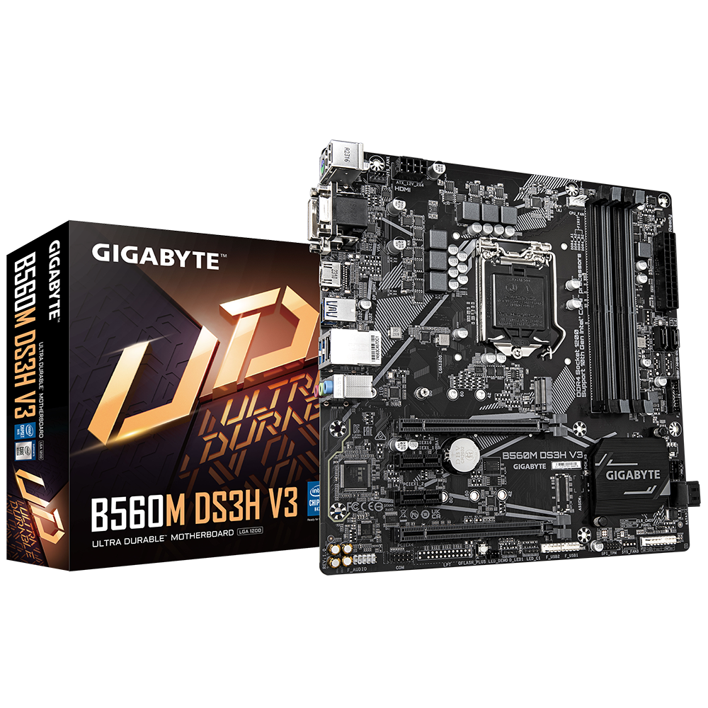 Материнська плата Gigabyte B560M DS3H V3 (s1200, Intel B560, PCI-Ex16, M.2, 4xDDR4)