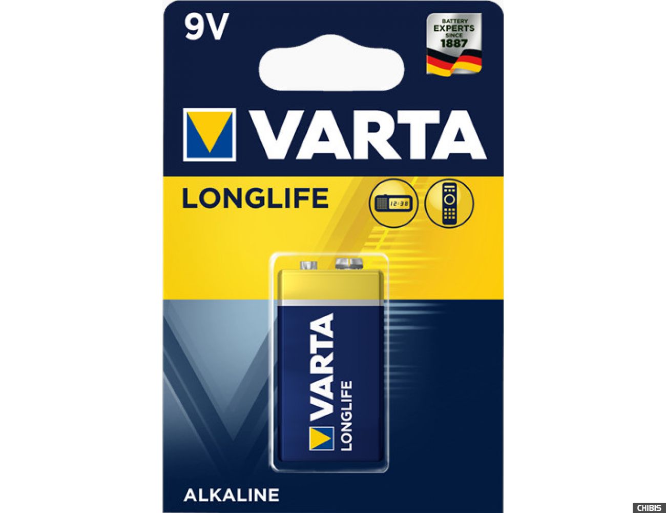 Батарейка Крона Varta Longlife (1шт.)