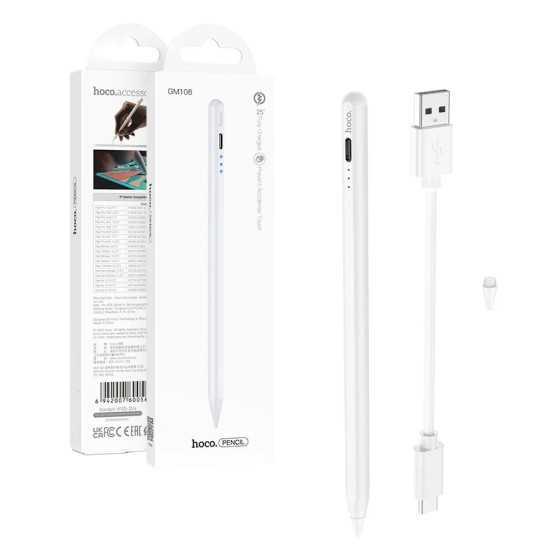 Стілус Hoco GM108 Fast Charging, for iPad, White