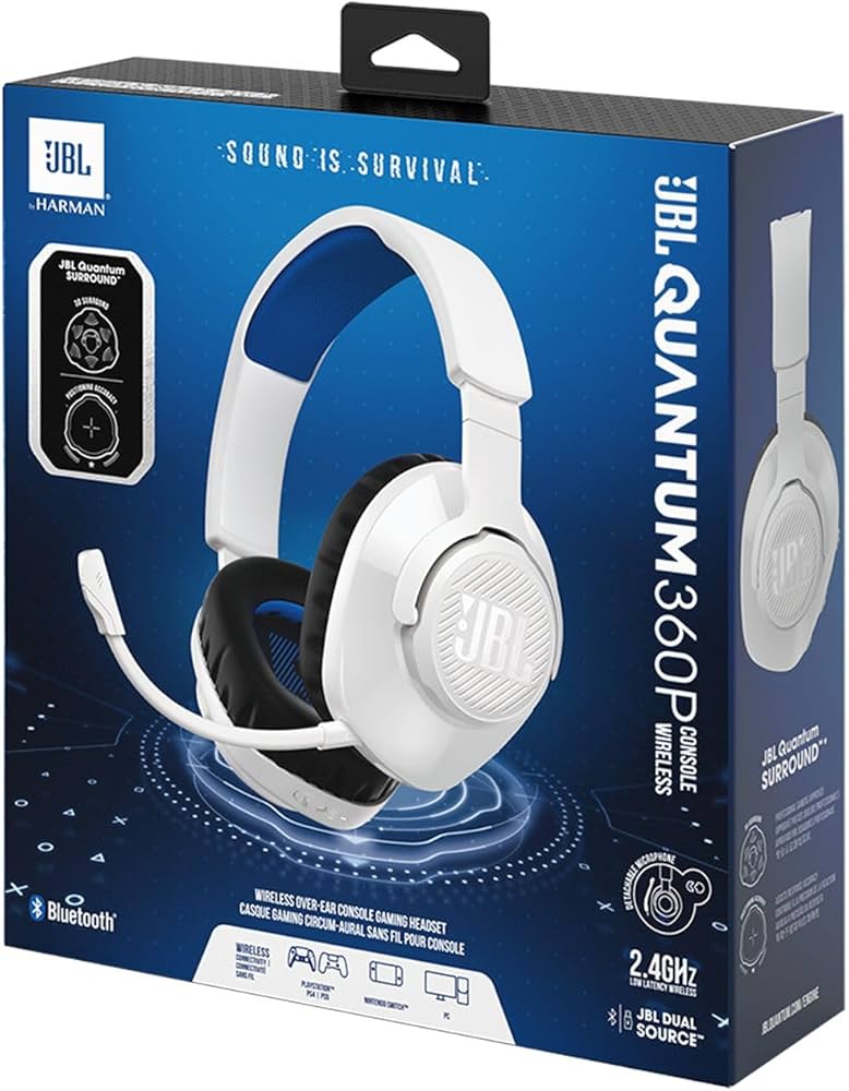 Навушники бездротові Bluetooth JBL Quantum 360P White (JBLQ360PWLWHTBLU)