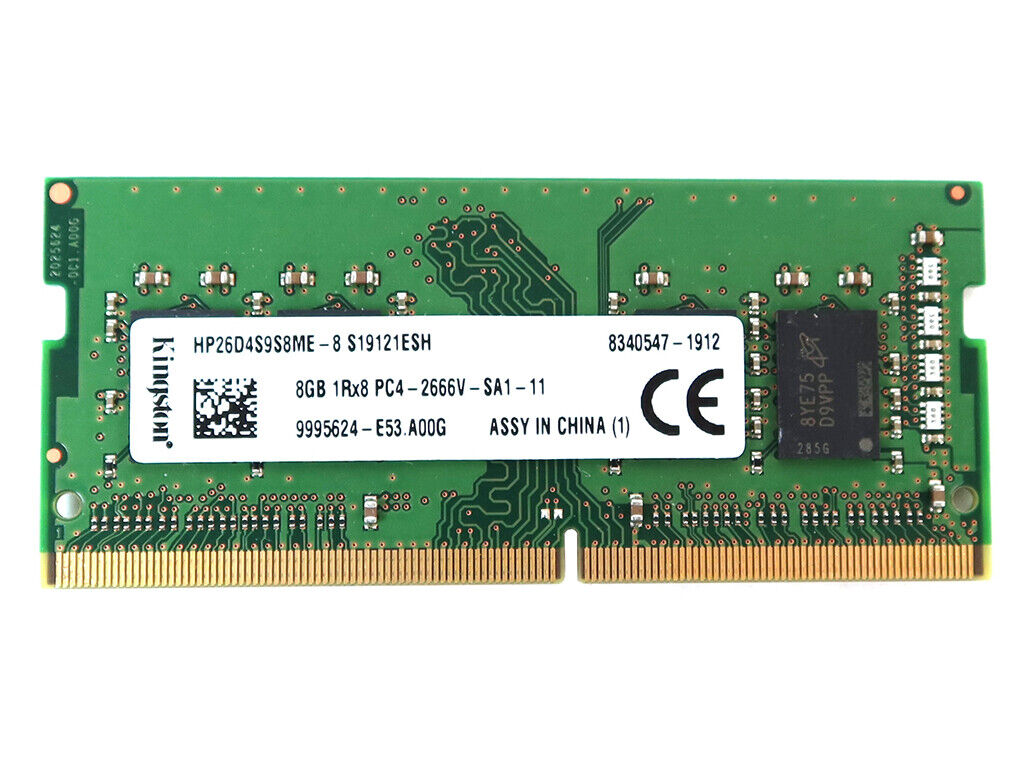 Модуль пам'яті SoDDR 4 8GB 2666 MHz 1.2v Kingston (HP26D4S9S8ME-8)