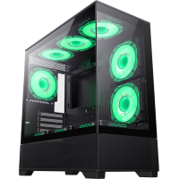 Корпус GAMEMAX Vista MB, Miditower, ATX, Black