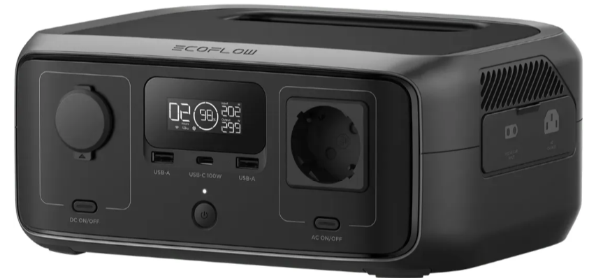 Зарядна станція EcoFlow RIVER 3 UPS, 300W(X-Boost 600W), 1x Розетка, 2x USB-A, Type-C, 1x авто.розетка