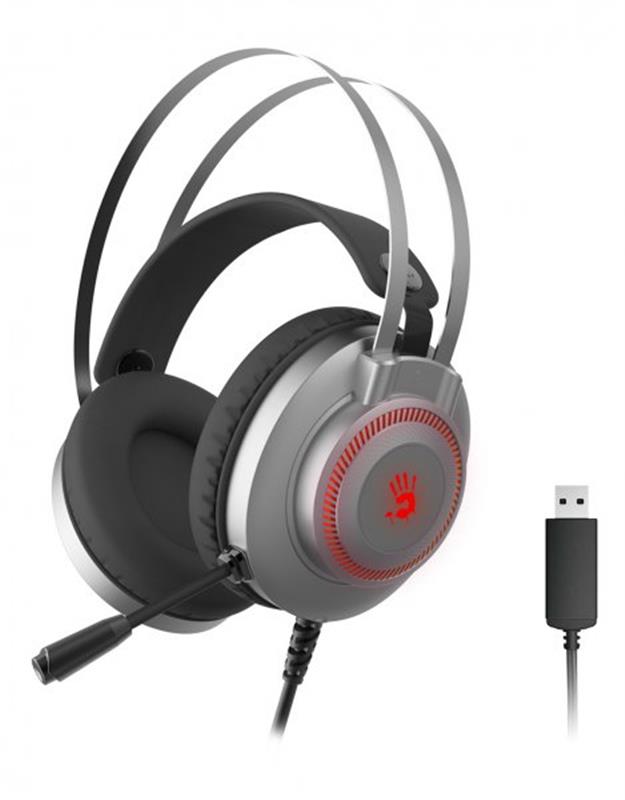 Наушники A4 Tech Bloody J200S Silver/Grey USB із мікрофоном