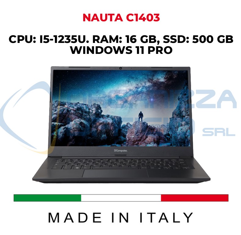 Ноутбук SiComputer Nauta C1403 (X7C0267/16/500), 14" FHD IPS, Intel Core i5-1235U (4.4 ГГц), RAM 16GB