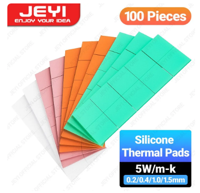 Термопрокладка JEYI All in One, 5 W/mK, 15*15*1.5 (30шт), 15*15*1 (30шт), 15*15*0,4 (20шт), 15*15*0,2 (20шт)