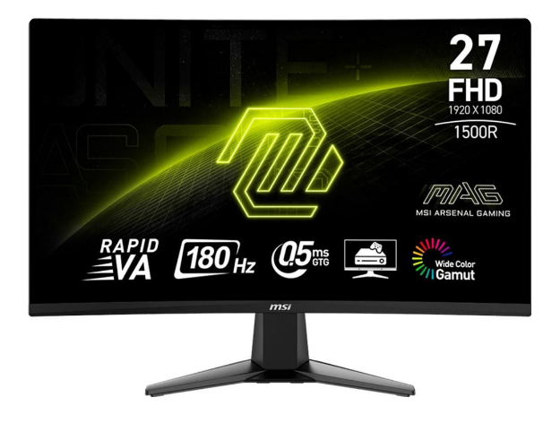 27" Монітор MSI MAG 27C6F, (VA, 180Hz, 2xHDMI, DisplayPort), Curved 1500R