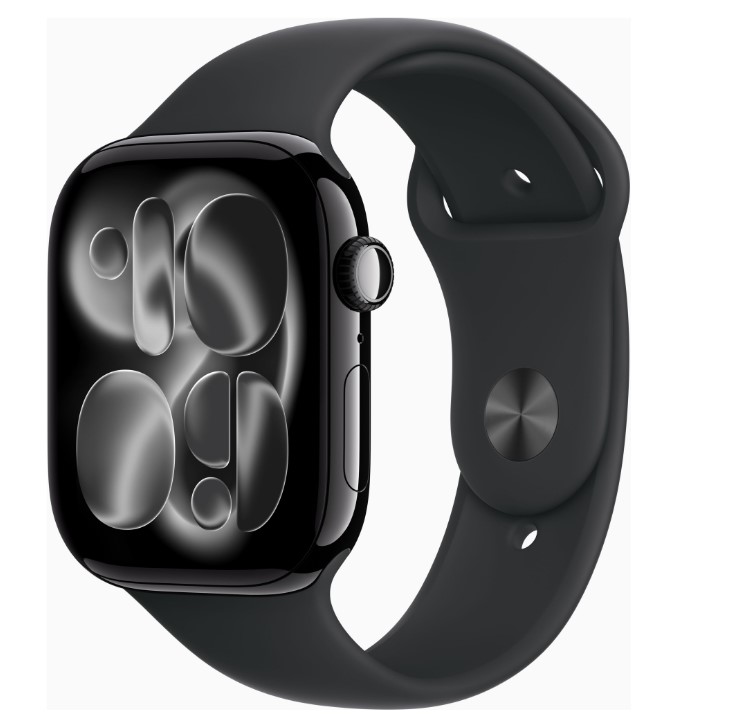 Смарт-часы Apple Watch Series 11 GPS 46mm Jet Black Alu. Case w. Black S. Band - M/L (MEUX4)