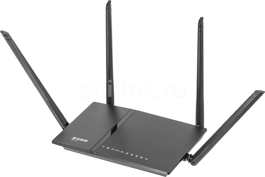 Маршрутизатор D-Link DIR-815/AC (AC1200, 1-Want, 4-LAN 100 Mb, 1-USB, 4 антенны)