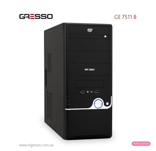 Корпус GRESSO GE-7511B 500W ATX