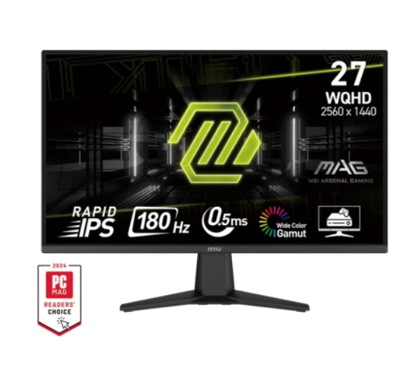27" Монітор MSI MAG 275QF (QHD, IPS, 180 Hz, 2xHDMI, DisplayPort) Black