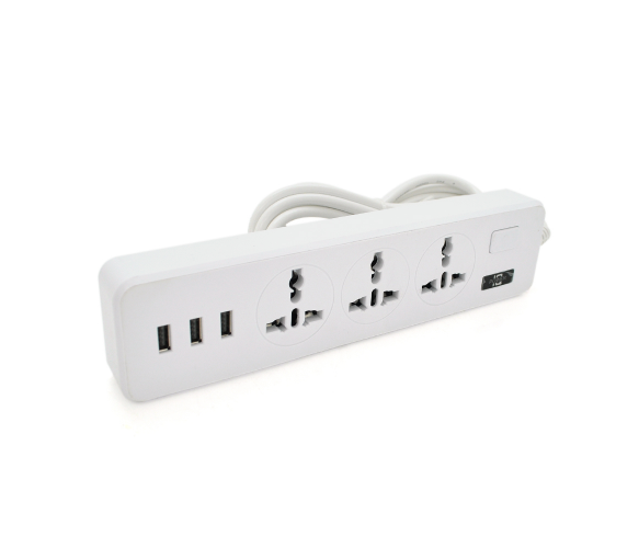 Мережевий фільтр Voltronic 2.0м, ТВ-Т13 3 розетки + 3 USB (ТВ-Т13-White)