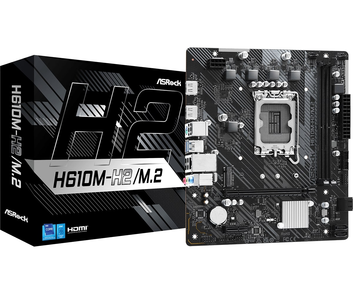 Материнская плата ASRock H610M-H2/M.2 (s1700, Intel H610, PCI-Ex16) 