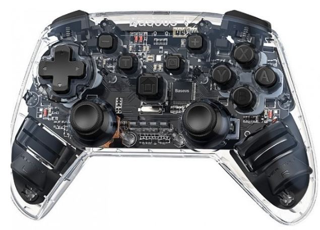 Геймпад Baseus GS01 SW Motion Sensing Vibrating Gamepad, Wireless, прозорий (GMSWA-01)