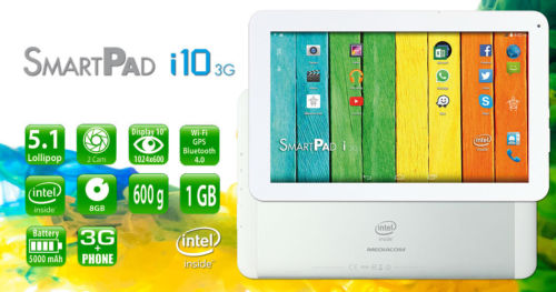 Планшет Mediacom Smart Pad i10 3G, 10.1", Intel Atom X3 (1.1GHz), 1Gb, 16Gb, White