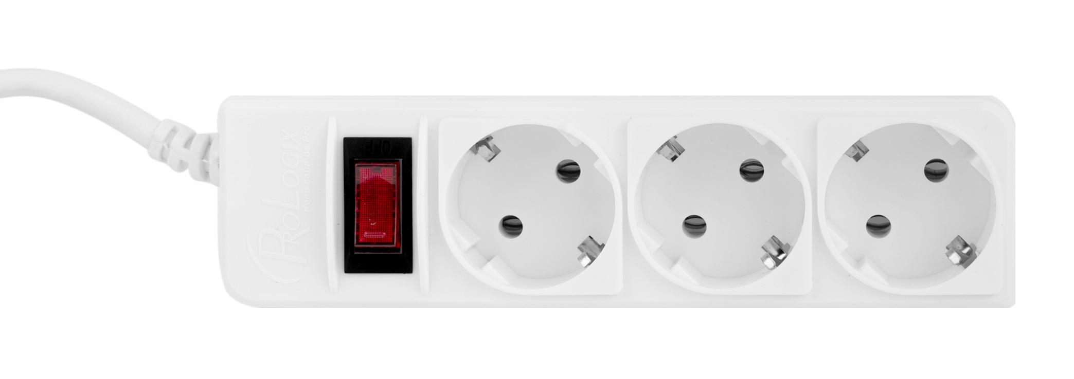 Мережевий фільтр ProLogix (PRS-P3CU-18W) 3 розетки, 1.0 мм, 1.8 м, білий