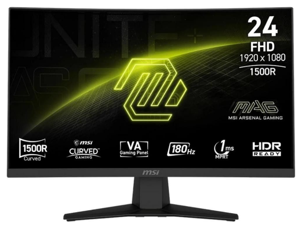 23.6" Монітор MSI MAG 244C ( FHD, VA, 180Hz,1ms, HDMI, DisplayPort )