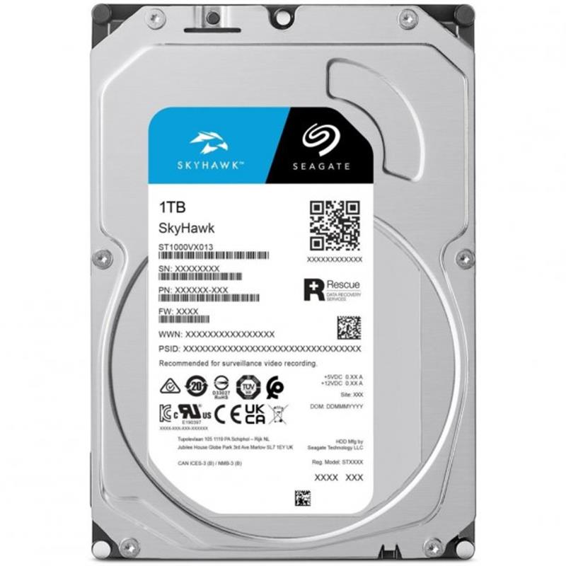 Жорсткий диск HDD 1TB Seagate SkyHawk 5400 SATA3 256 MB (ST1000VX013)