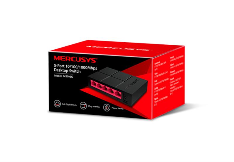 Комутатор Switch 5 Port Mercusys MS105G (10/100/1000)
