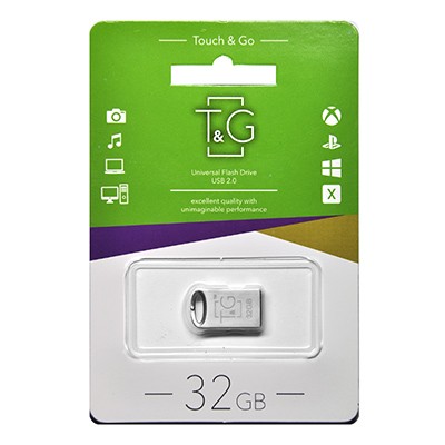 Флеш память USB 32GB T&G Metal Series Silver (TG105-32G)