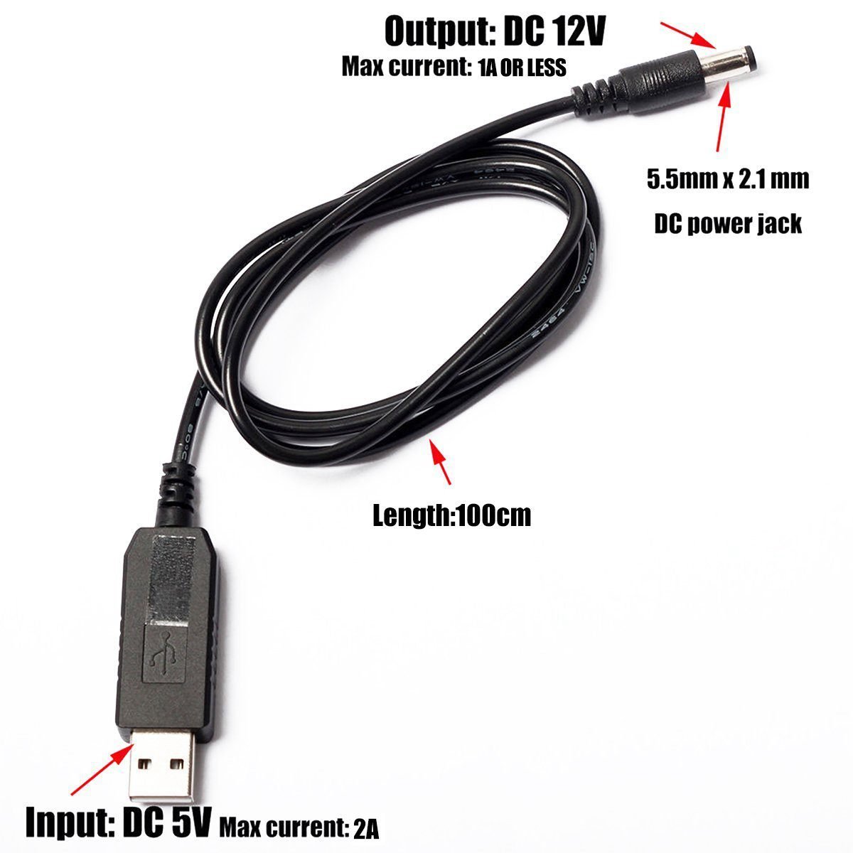 Перехідник DC-DC USB 5V to 12V (5.5*2.5)