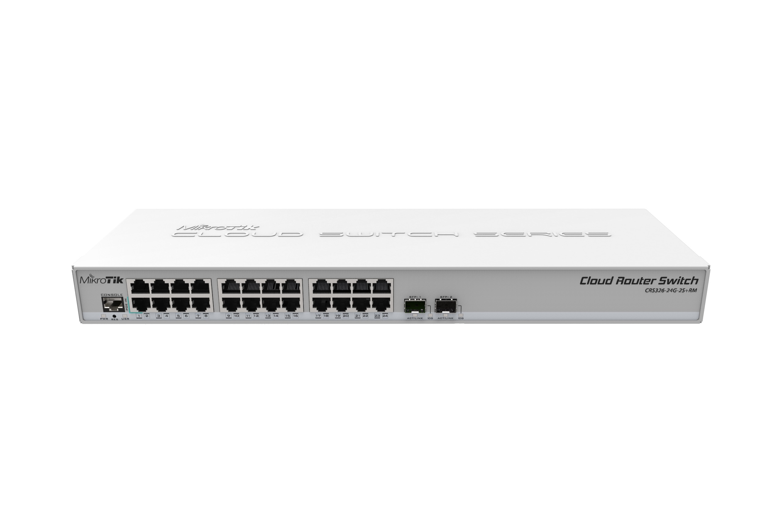 Комутатор Switch 24 Port Mikrotik CRS326-24G-2S+RM (24x1G, 2xSFP+, L3)
