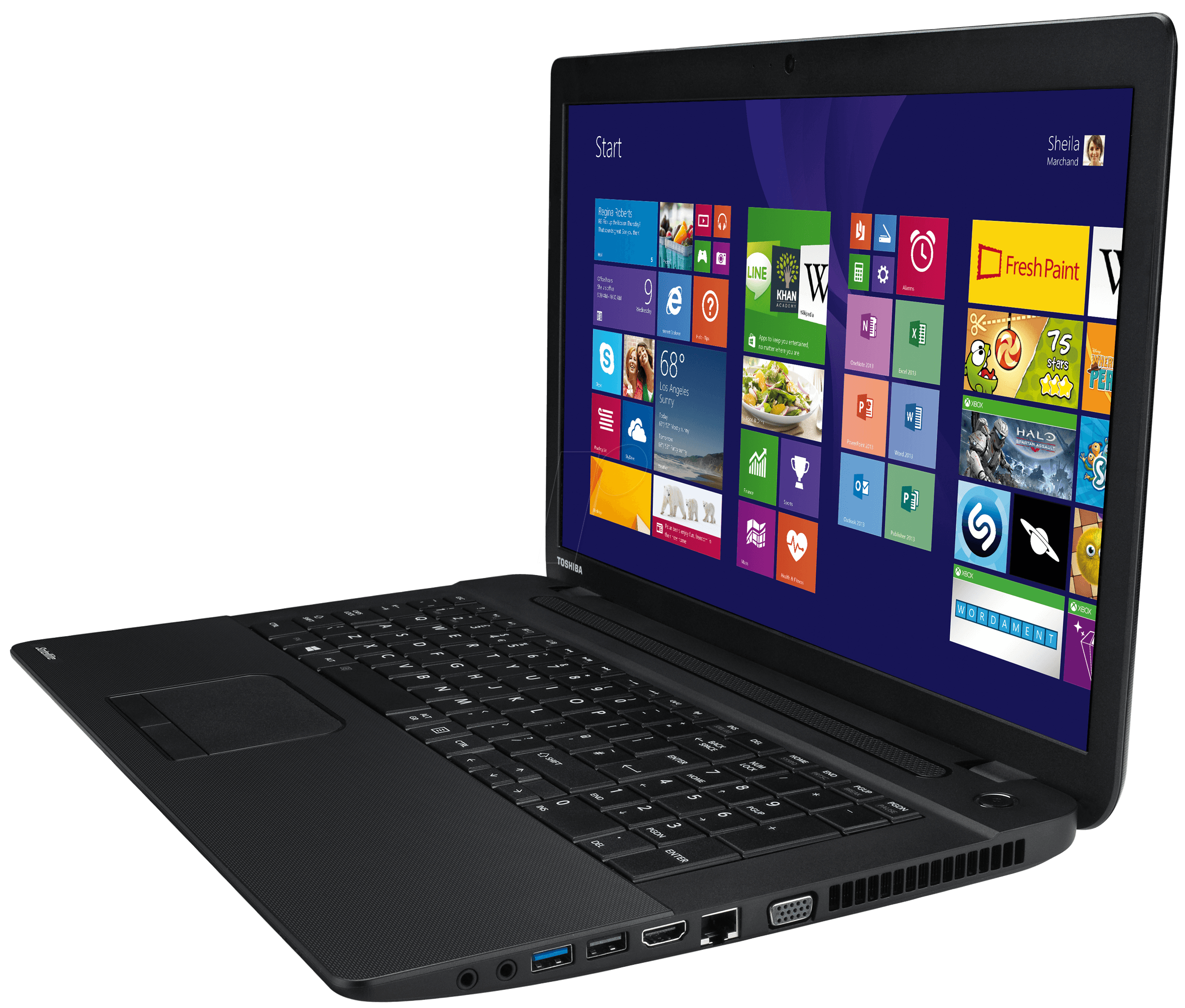 Ноутбук Toshiba Satellite C70D-B-307, 17.3, AMD E1-6010 (1.35GHz), 4GB, 1TB, AMD Radeon R2