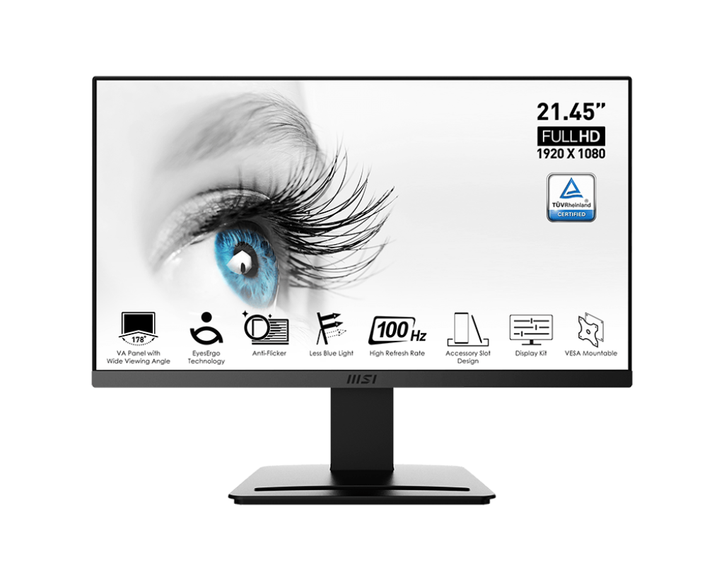 21.45" Монітор MSI PRO MP223 , (VA, 100 Hz, HDMI, VGA)