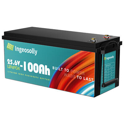 Акумулятор для ДБЖ Ingeosolly LiFePO4 25.6V 100Ah, Black