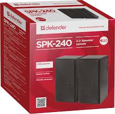 Колонки Defender SPK-240, 2х3,0 Вт USB, Black (65224)