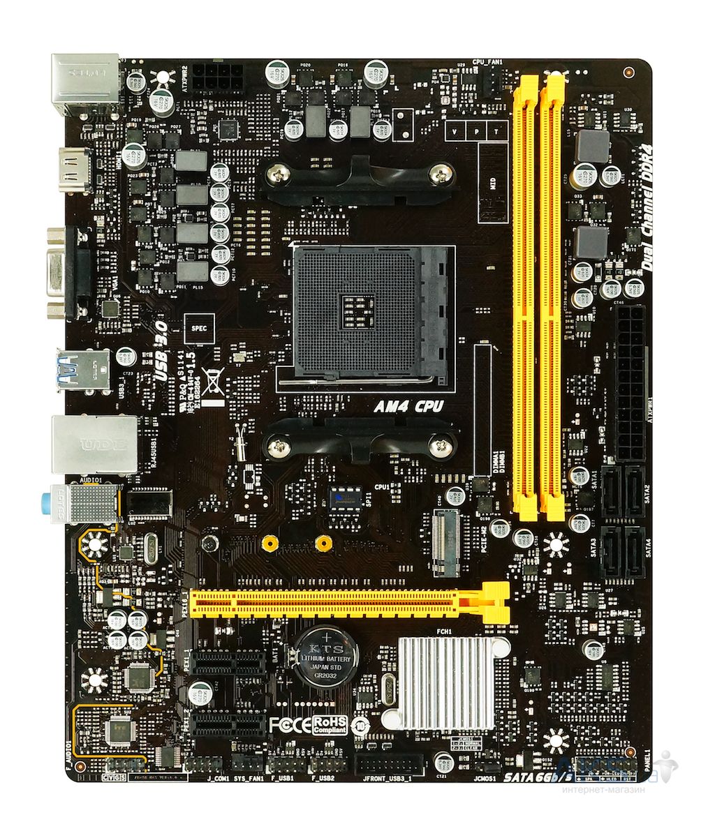 Материнська плата Biostar B450MH (АМ4, AMD B450)