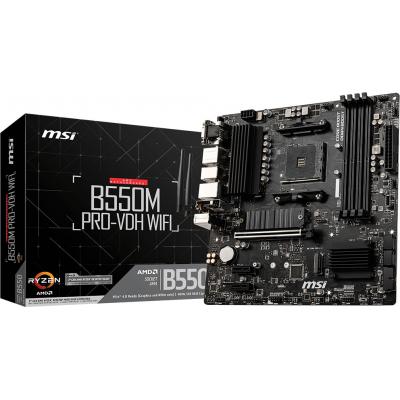 Материнська плата MSI B550M PRO-VDH WIFI (sAM4, AMD B550, PCI-Ex16, 4xDDR4, 2 x M.2)