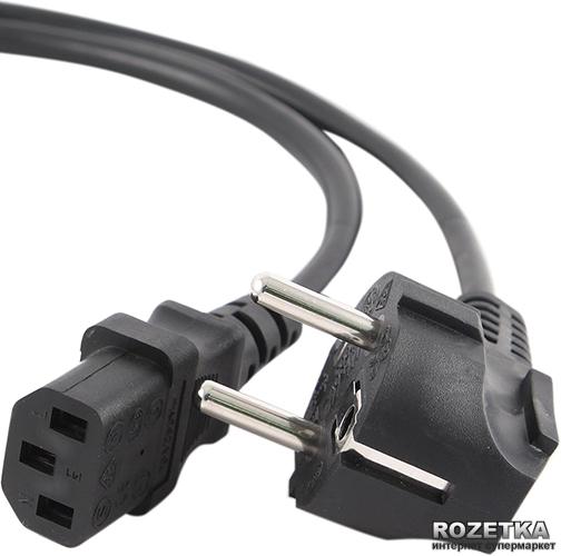 Кабель Power для ПК, 1.5 м PC-186 CEE7/7-C13-CCA15, 0.5mm, для компьютера , OEM Q15/180