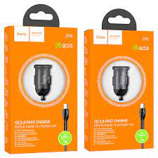 Автомобільний адаптер Hoco Z43 18W + Type-C кабель