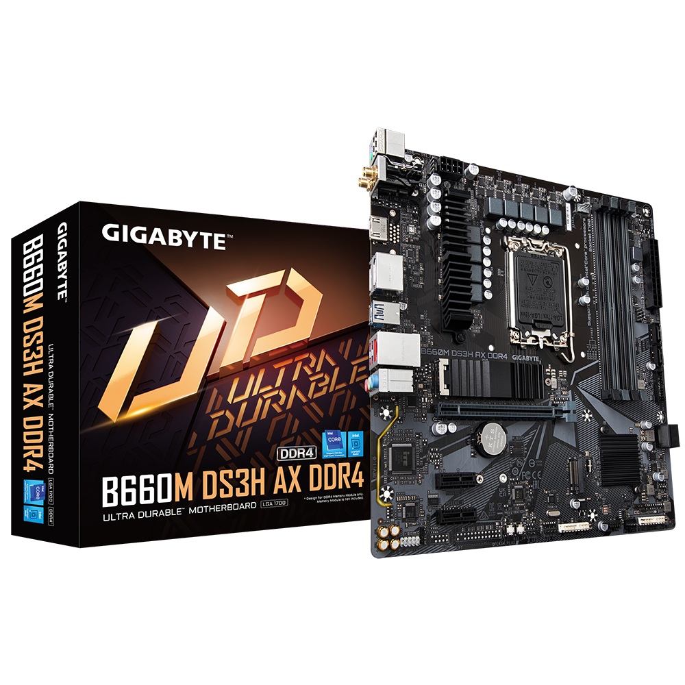 Материнська плата Gigabyte B660M DS3H AX, (s1700, Intel B660, 4xDDR4 3200 1xM.2)